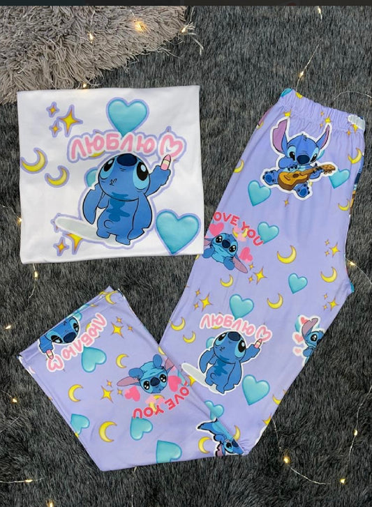 Stitch-Inspired Love Pajama Set